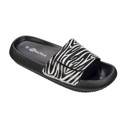 BECO dames slippers Zebra Vibes | zwart/wit