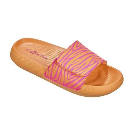 BECO dames slippers Zebra Vibes | oranje/roze