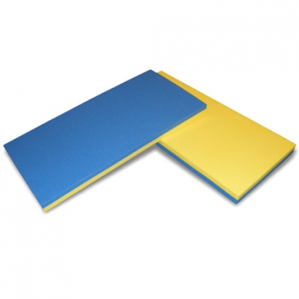 Zwemvlot Maxi, plastazote LD33, geel/blauw, 48x98x5,6 cm