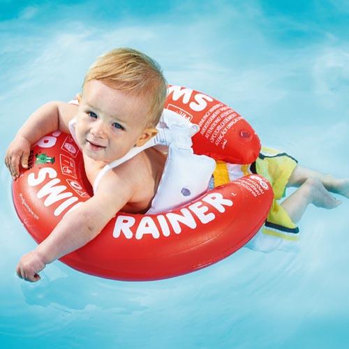 Freds swimtrainer classic, rood, voor babys 6-18 kg
