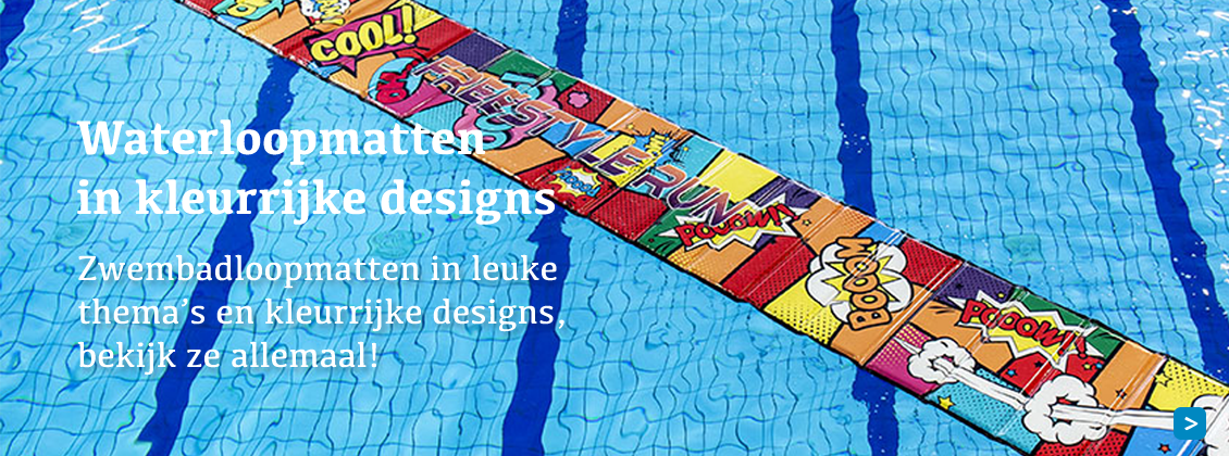 Waterloopmatten in kleurrijke designs en thema's