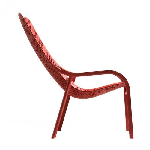 Nardi stoel  Net lounge, rood (corallo)