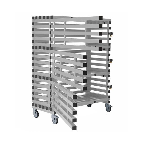 Rea kunststof afsluitbare opbergwagen, voor 6 bakken, 138x60x175 cm Rea kunststof afsluitbare opbergwagen, voor 6 bakken, 138x60x175 cm