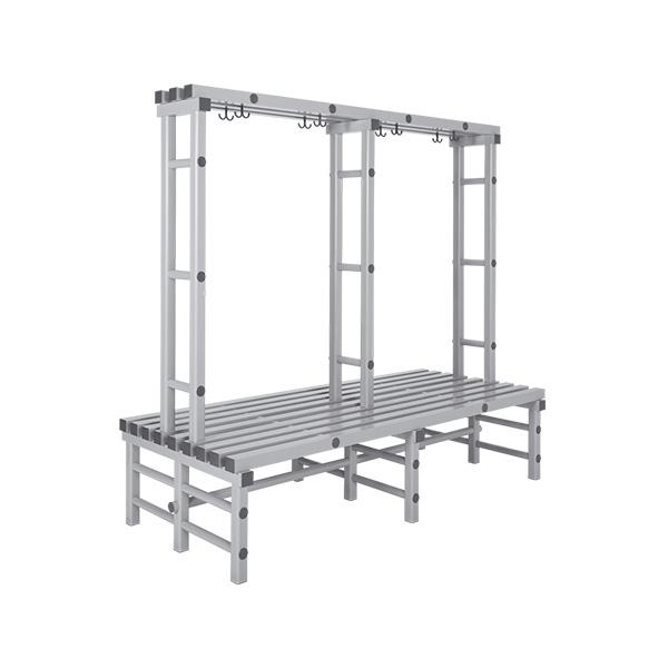 Rea kunststof garderrobebank,dubbelzijdig, 200x85x180 cm Rea kunststof garderrobebank,dubbelzijdig, 200x85x180 cm