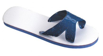 BECO teenslippers | blauw/wit