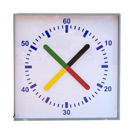 Trainingsklok prima S, 30x30 cm, aluminium met plexiglas
