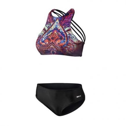 BECO BEactive bikini, B-cup, zwart/paars