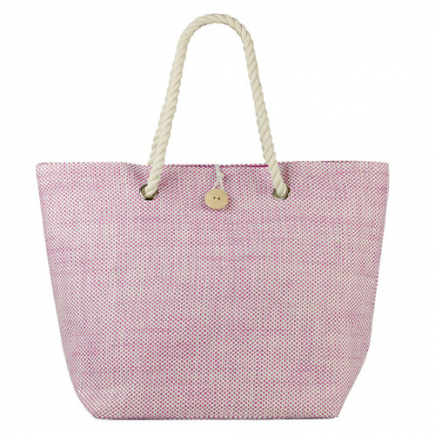 BECO strandtas, cellulose, roze, ca. 34x38x20 cm