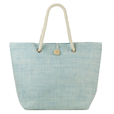 BECO strandtas, cellulose, aqua, ca. 34x38x20 cm