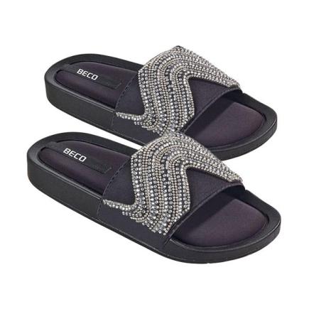 BECO dames badslippers Lumea | zwart