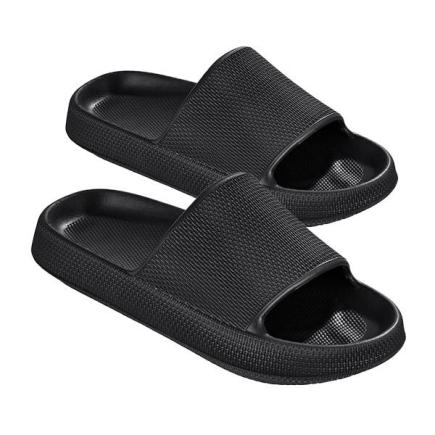 BECO heren badslippers Airkiss easy | zwart