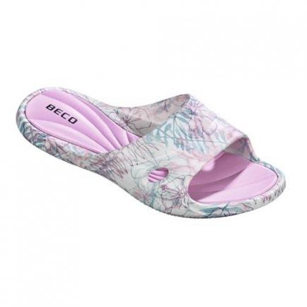BECO dames badslippers, roze