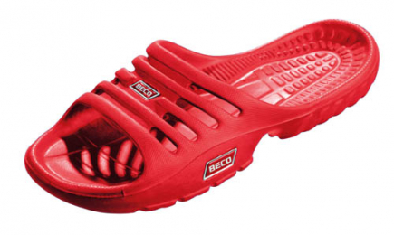BECO dames badslippers, rood