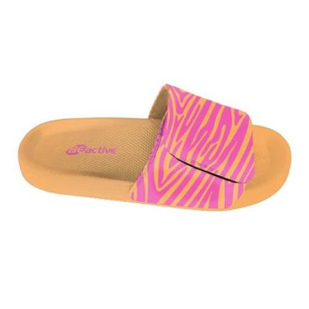 BECO dames slippers Zebra Vibes | oranje/roze