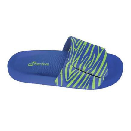 BECO dames slippers Zebra Vibes | blauw/groen