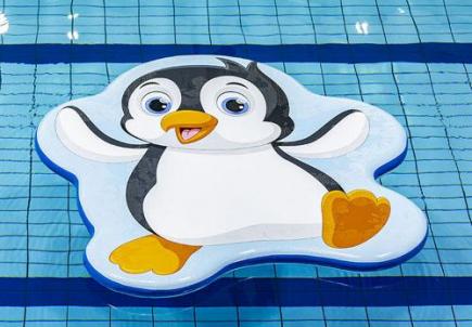 Zwemvlot pinguïn, opblaasbaar, 220x200x10 cm