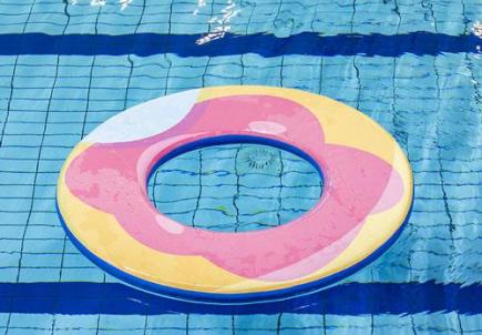Zwemvlot donut ring, opblaasbaar, 170x170x10 cm