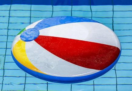 Zwemvlot strandbal gekleurd, opblaasbaar, 100x10 cm