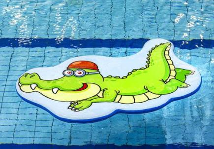 Zwemvlot krokodil 2, opblaasbaar, 210x140x10 cm