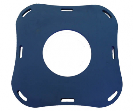 Zwemvlot 120x120x4 cm, met gat en handvaten