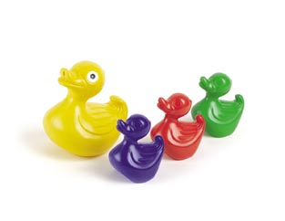 Baby speeltjes kiddyfun, 4-er set,  eendjes**