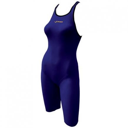 Finis Fuse kneeskin badpak, open back, donker blauw