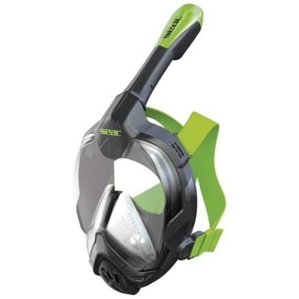 SEAC snorkelmasker Libera, L-XL, zwart/lime groen