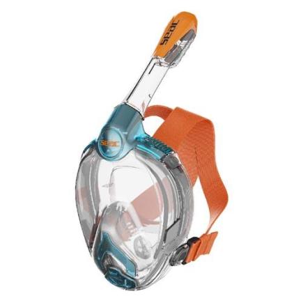 SEAC snorkelmasker Libera, junior 6+, blauw/oranje