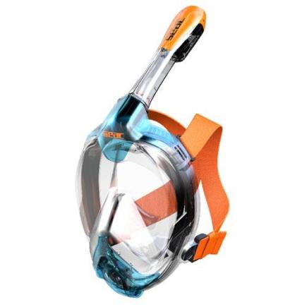 SEAC snorkelmasker Libera, XS-S, junior 8+, blauw/oranje