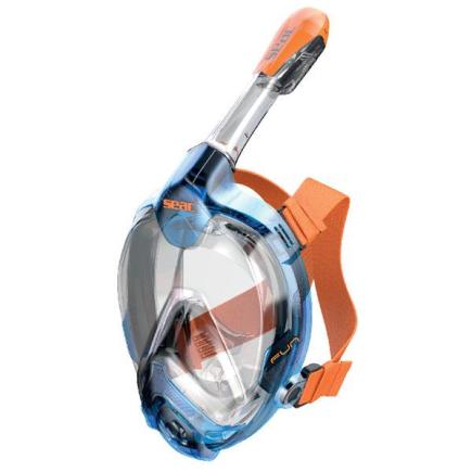 SEAC snorkelmasker Magica, XS-S, junior 8+, blauw/oranje