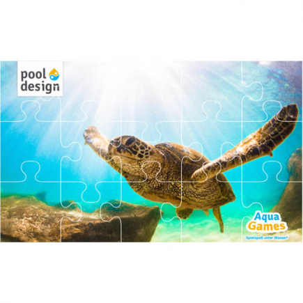 Onderwater puzzel schildpad, 150x90 cm, 15-delig