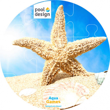 Onderwater puzzel zeester, rond ø 50 cm, 9-delig