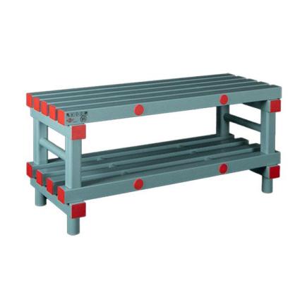 Rea kunststof zitbank 120x40x45 cm | met schoenen schap