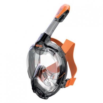 SEAC snorkelmasker Libera, XS-S, junior 8+, zwart/oranje