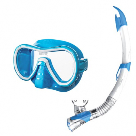 SEAC snorkelset Giglio Color, silicone, blauw**