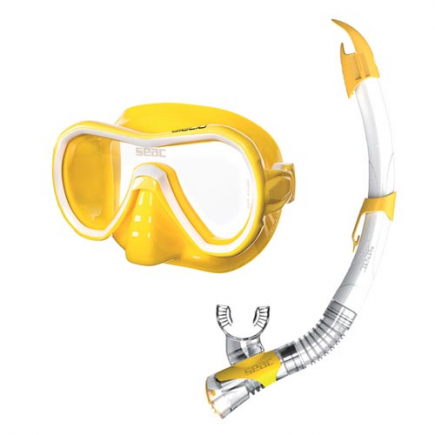 SEAC snorkelset Giglio Color, silicone, geel**