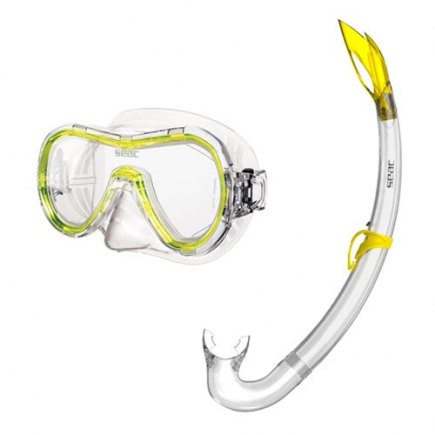 SEAC snorkelset Giglio MD, silicone, geel