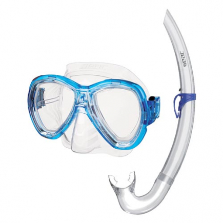 SEAC snorkelset Ischia MD, siltra, blauw