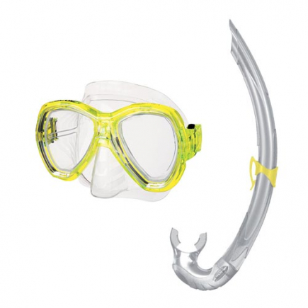 SEAC snorkelset Ischia MD, siltra, geel