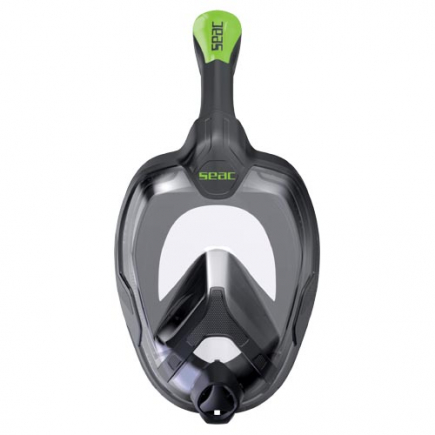 SEAC snorkelmasker Unica, L-XL, zwart/lime groen