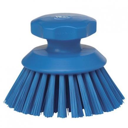 Vikan werkborstel, rond Ø  11 cm, blauw