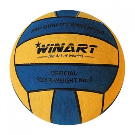 Winart waterpolobal Pro, geel/blauw, maat 4